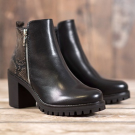Seastar Bottes plateforme à imprimé serpent le noir 6