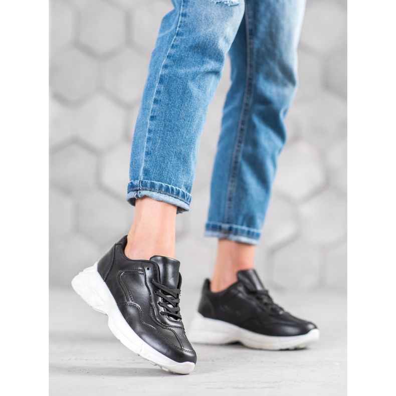 SHELOVET Baskets noires le noir 1