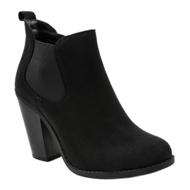 Bottines en daim noir sur le poteau H305 le noir 1