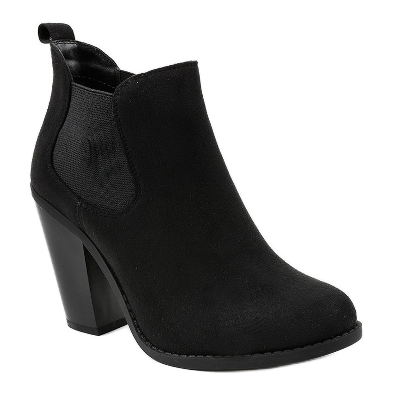 Bottines en daim noir sur le poteau H305 1