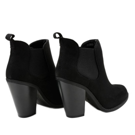 Bottines en daim noir sur le poteau H305 le noir 2