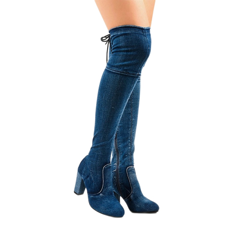 Bottes en jean classiques HX15135-3B bleu 1