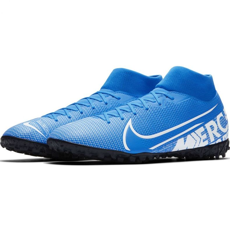 Nike Mercurial Superfly 7 Academy M Tf AT7978 414 chaussures de football multicolore bleu 2