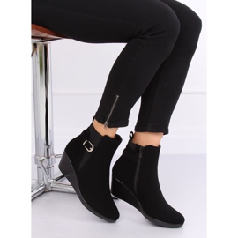 Noir Bottines compensées noires 6778-2 Noir le noir 2