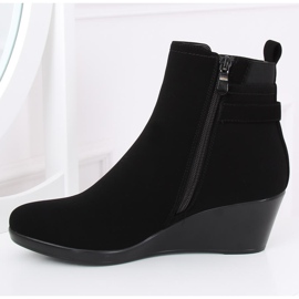 Noir Bottines compensées noires 6778-2 Noir le noir 3