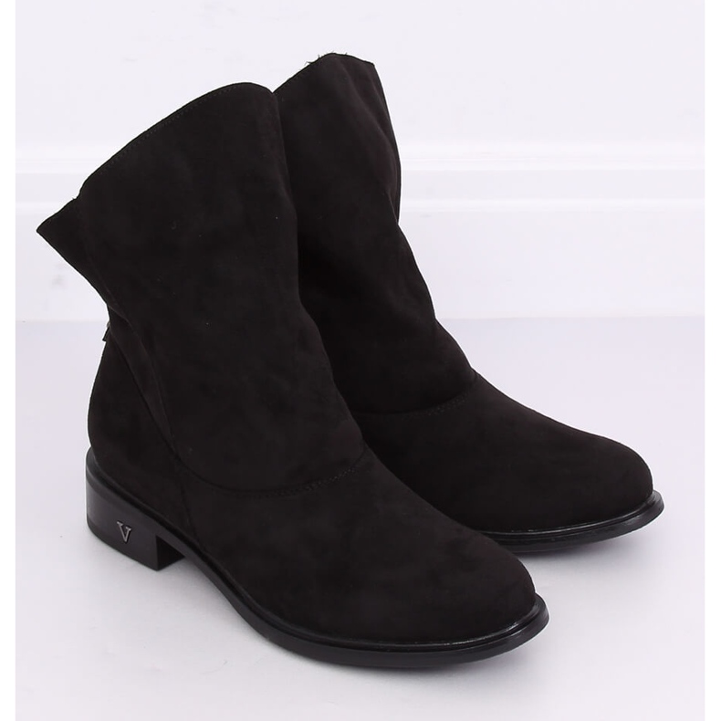 Bottines noires à tige volantée noir 6672 Noir le noir 1