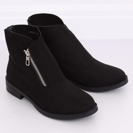 Bottines en daim noir 20195 Noir le noir 4