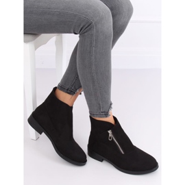 Bottines en daim noir 20195 Noir 2
