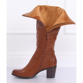Bottines à talons classiques camel BM-9090 Camel brun 4