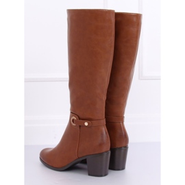 Bottines à talons classiques camel BM-9090 Camel brun 5
