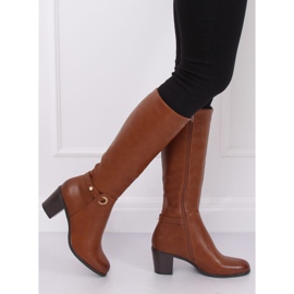 Bottines à talons classiques camel BM-9090 Camel brun 2