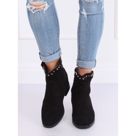 Bottes noires sur un coin caché G-7606 Noir le noir 3