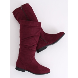 Bottines plates, bordeaux M629 Wine rouge 1
