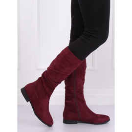 Bottines plates, bordeaux M629 Wine rouge 2