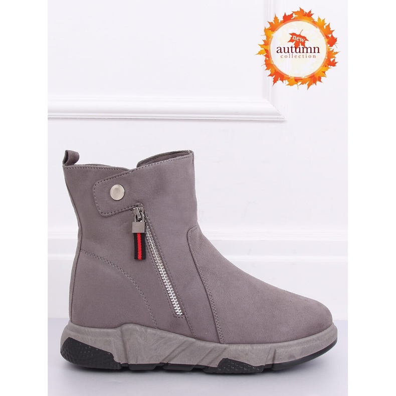 Gris SJ1938 Bottes grises dans un style sportif 1