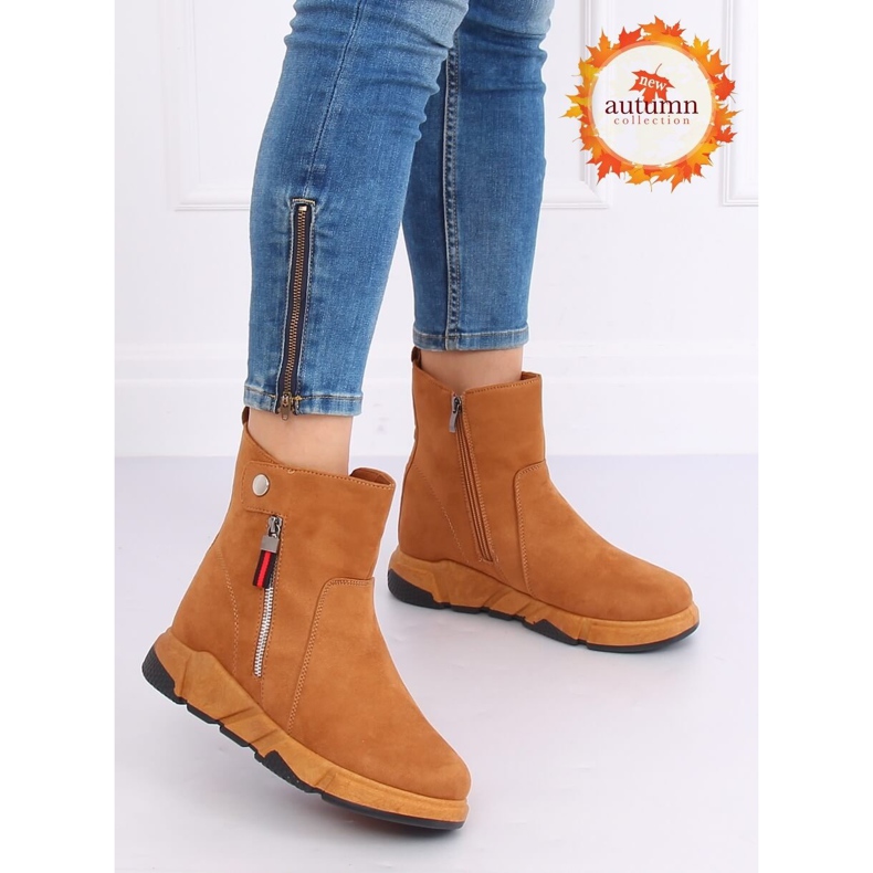 Bottes dans un style camel sportif SJ1938 Camel brun 1