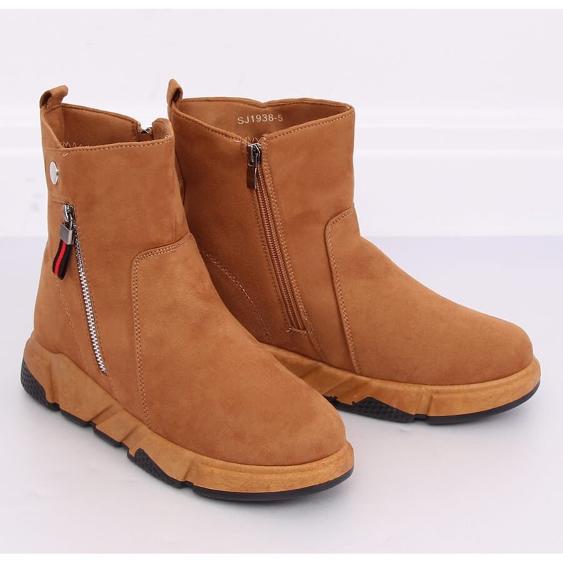 Bottes dans un style camel sportif SJ1938 Camel brun 2
