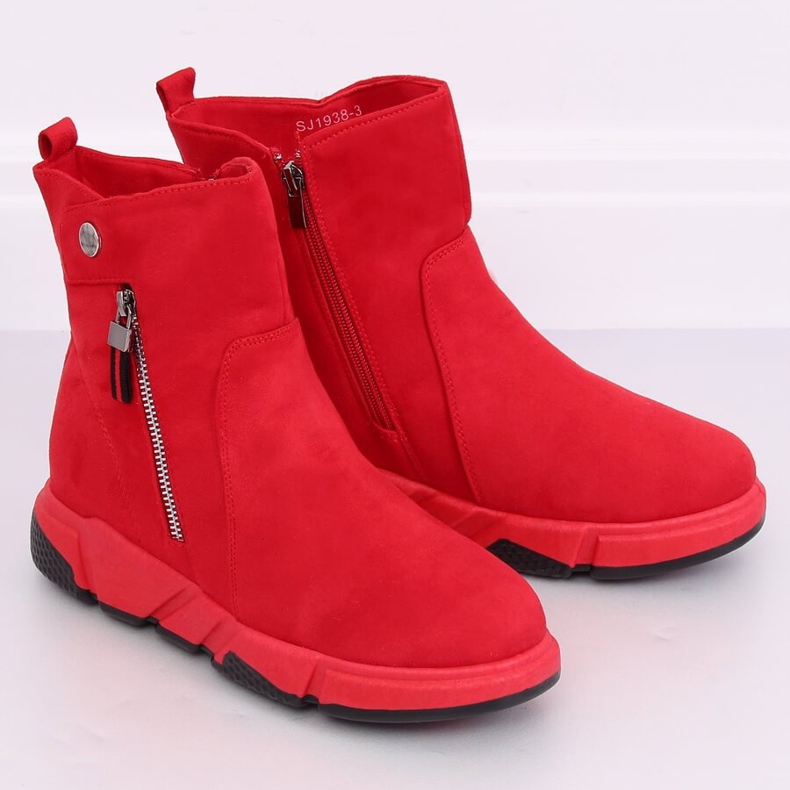 Rouge SJ1938 Bottes de sport rouges 1