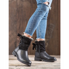 SHELOVET Bottes Chaudes Avec Fourrure le noir 1