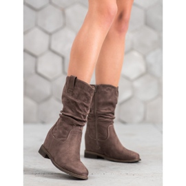 Super Mode Bottes de cowboy classiques kaki vert 3