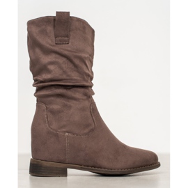 Super Mode Bottes de cowboy classiques kaki vert 1