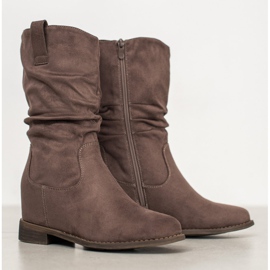 Super Mode Bottes de cowboy classiques kaki vert 5