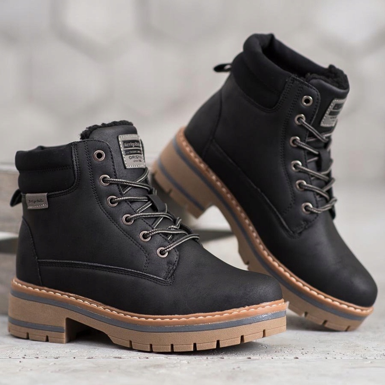 Arrigo Bello Bottes de randonnée chaudes noir 2