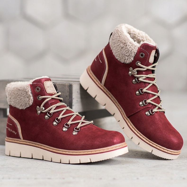 McKey Trappeurs en suède rouge 1