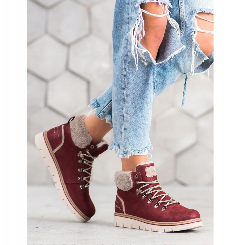 McKey Trappeurs en suède rouge 2