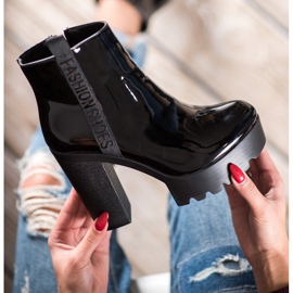 Seastar Bottes de mode laquées le noir 6