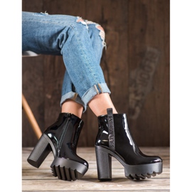 Seastar Bottes de mode laquées le noir 5