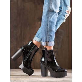 Seastar Bottes de mode laquées le noir 3