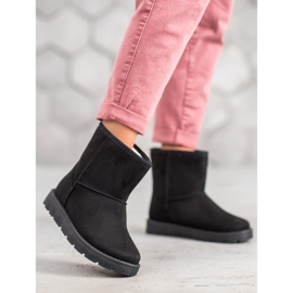 SHELOVET Mukluki noir avec fourrure le noir 1