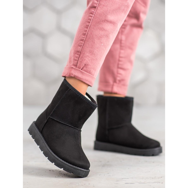 SHELOVET Mukluki noir avec fourrure le noir 1