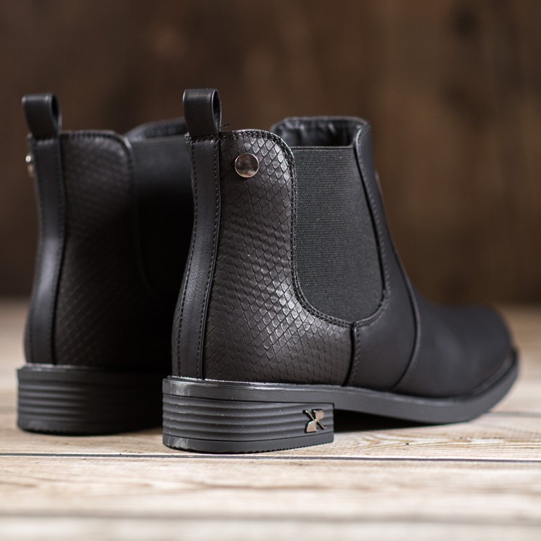 SHELOVET Bottines Chelsea en cuir écologique noir 1