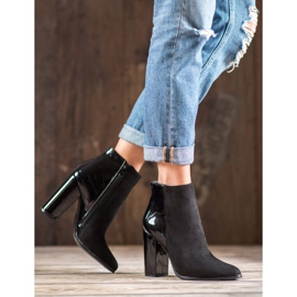 SHELOVET Bottines en daim élégantes le noir 4