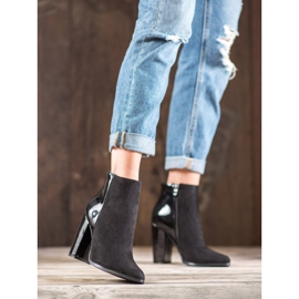 SHELOVET Bottines en daim élégantes le noir 5