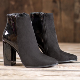 SHELOVET Bottines en daim élégantes le noir 2
