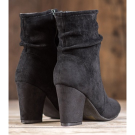 SHELOVET Bottes hautes en daim le noir 1