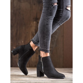 SHELOVET Bottes en daim classiques le noir 3