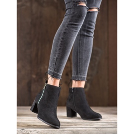 SHELOVET Bottes en daim classiques le noir 4