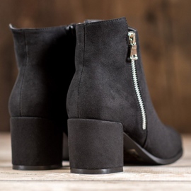 SHELOVET Bottes en daim classiques le noir 1
