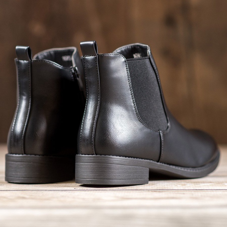 SHELOVET Bottes classiques avec une fermeture éclair le noir 1