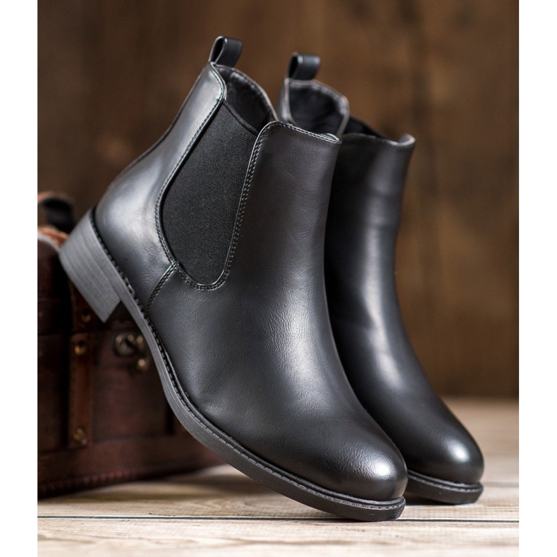 SHELOVET Bottes classiques avec une fermeture éclair noir 2