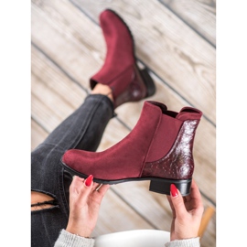Erynn Bottines Jodhpur Maroon Imprimé Serpent rouge 2 Erynn Bottines Jodhpur Maroon Imprimé Serpent rouge 2