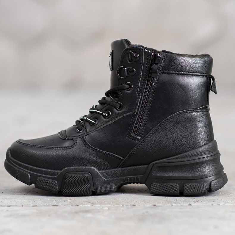 SHELOVET Bottes sur la plate-forme de mode le noir 2