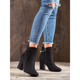 SHELOVET Bottes Avec Cubic Zirconia le noir 1
