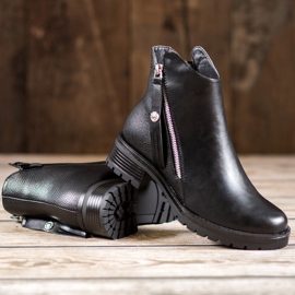 Super Me Bottines noires sur une fermeture éclair le noir 1 Super Me Bottines noires sur une fermeture éclair le noir 1