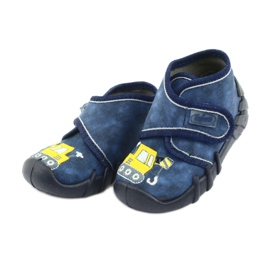 Chaussures enfant Befado 525P012 bleu marine jaune 3