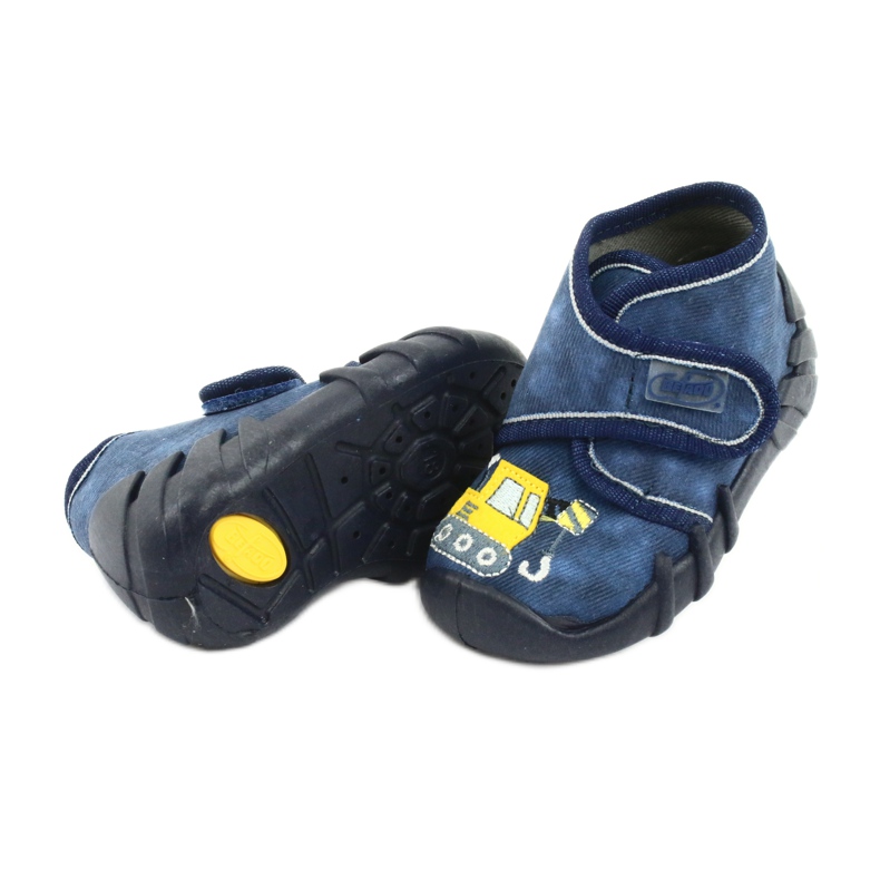 Chaussures enfant Befado 525P012 bleu marine jaune 4